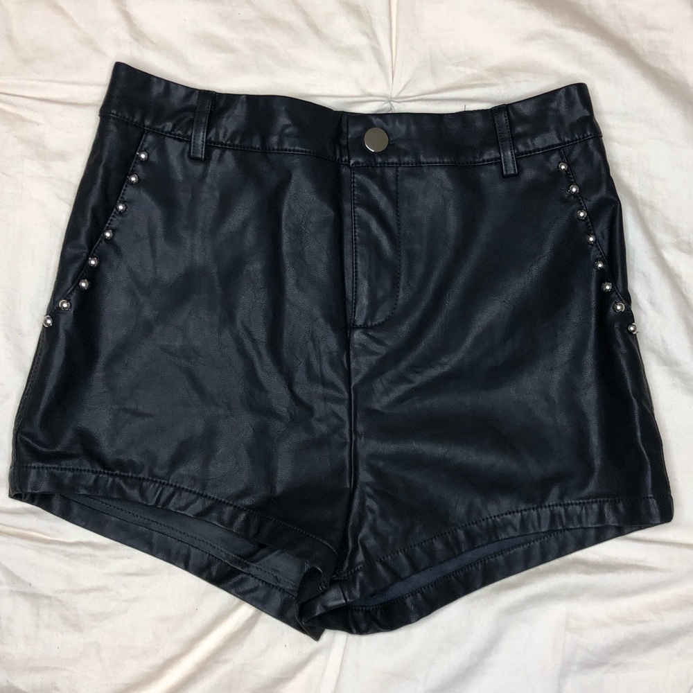 Faux Leather Shorts